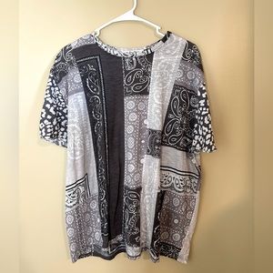 Free People We The Free Paisley Patchwork Tee
